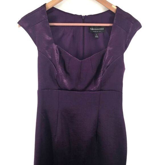 Connected Apparel Cap Sleeve Dress Size 6‎ Purple - Picture 2 of 5
